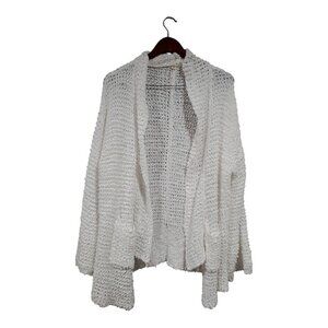 POL Cardigan Womens Open Knit Crochet Lightweight Cardigan Sweater Stretchy Sz S